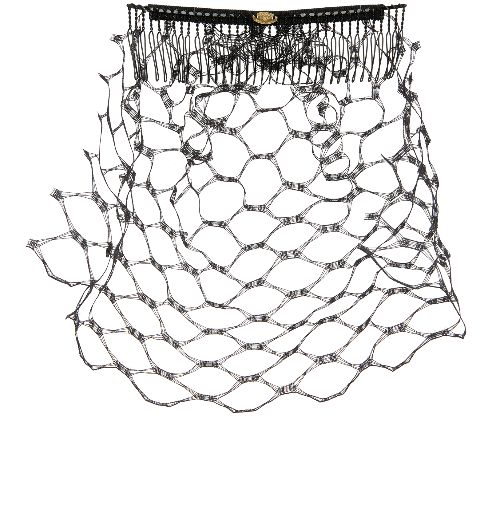 Chanel 17A Net Hair Accessories, &pound;280, Accessories, Black, Nylon/Plastic, Back view